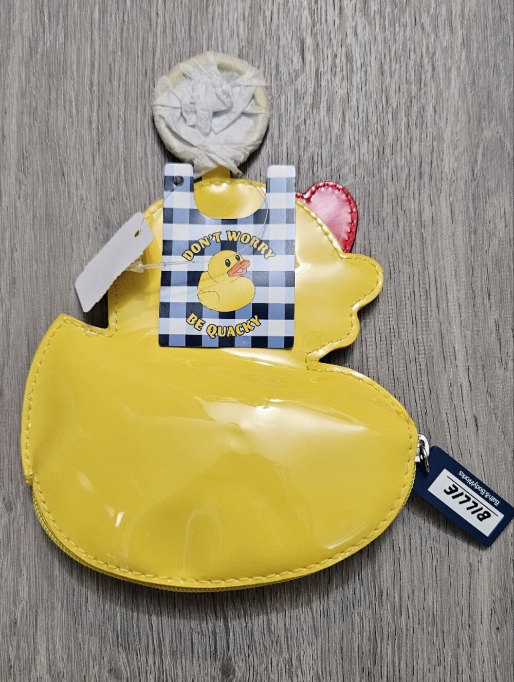 Billie The Duck Packable Bag Blue Gingham Member Exclusive '26 BATH & BODY WORKS - Picture 5 of 12